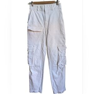 ARITZIA TNA Cream Minimalist Casual Contemporary High-rise Cargo Pants Size 6